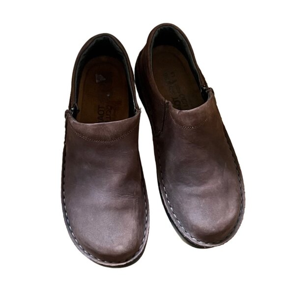 Naot Size 36 US 5-5.5 Brown Arianna Leather Slip On Comfort Clogs Loafer Shoes - Picture 2 of 9